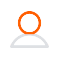 Orange and white icon